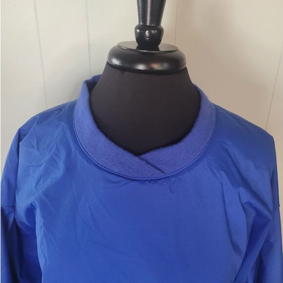 VTG Holloway Windbreaker Pullover Jacket Men’s L Blue V-Neck 90s GUC - Picture 5 of 11